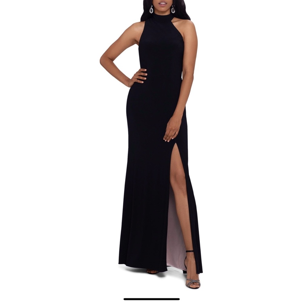 XSCAPE Asymmetrical Formal Dress, Size 10 (fits like an 8)